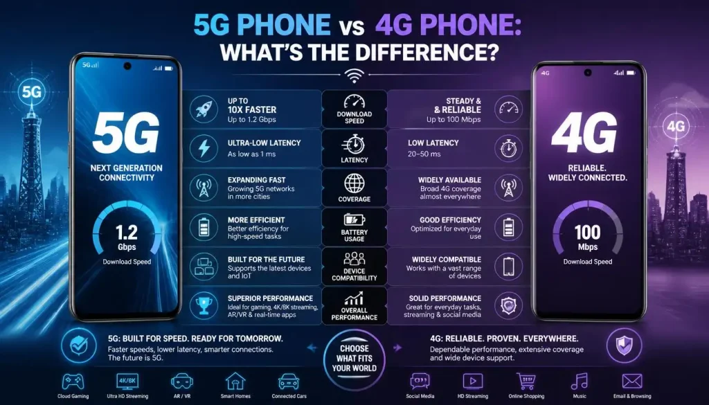 5G Phone vs 4G Phone What's the Difference